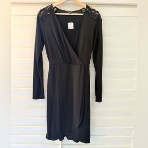 Forever 21 Black Lace Shoulder Dress